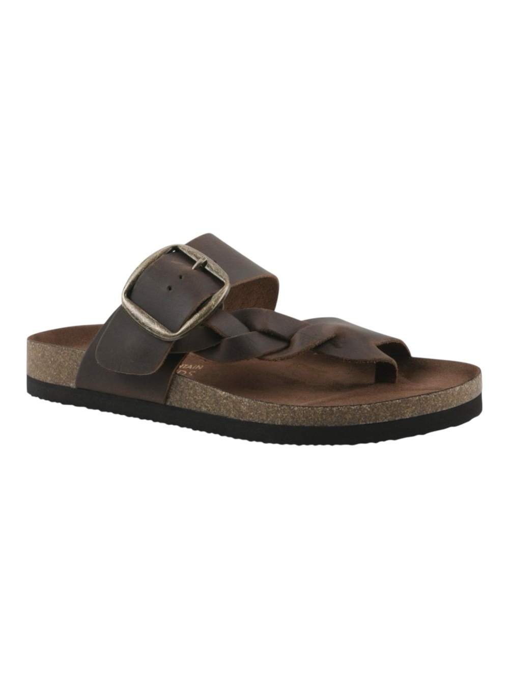 White Mountain 6 Harleta Brown Leather Footbed Sandal NIB - Picture 6 of 14